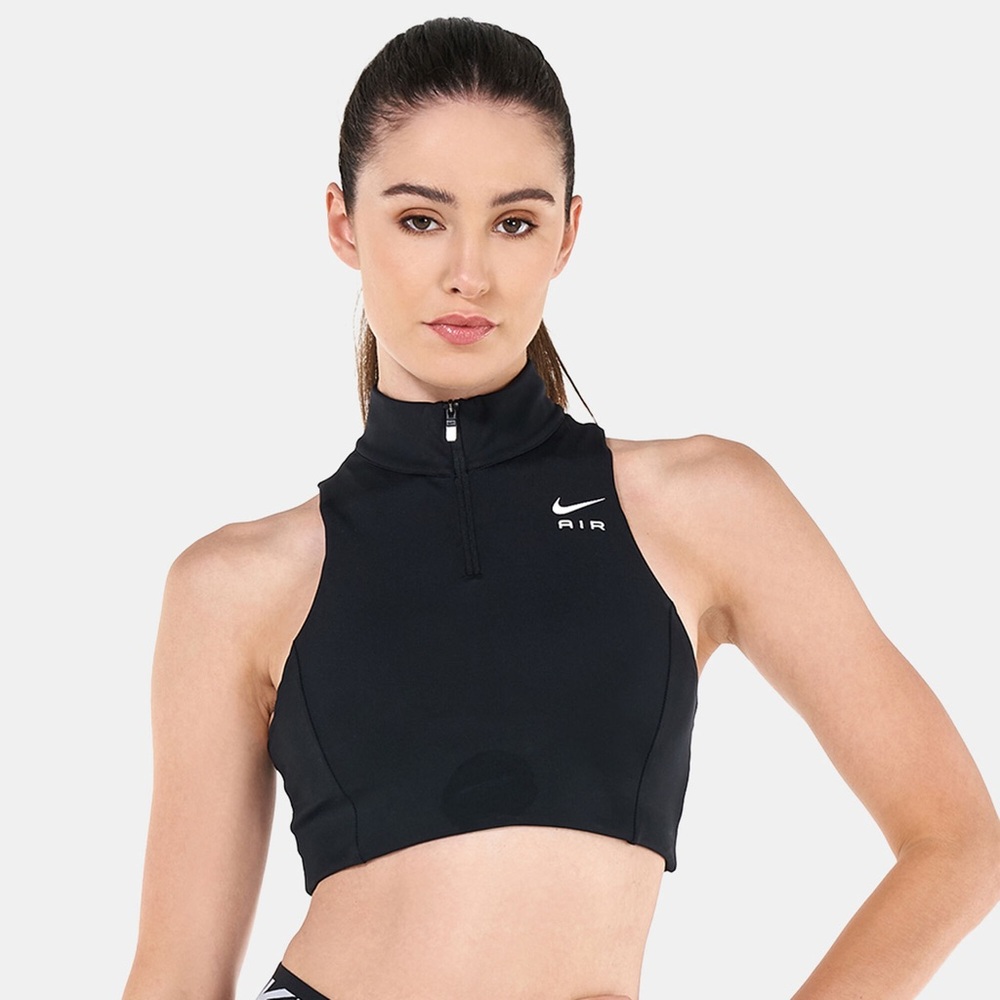Nike mock zip bra